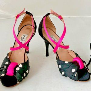 Comme Il Faut Tango ShoesBlack Polka Dots
